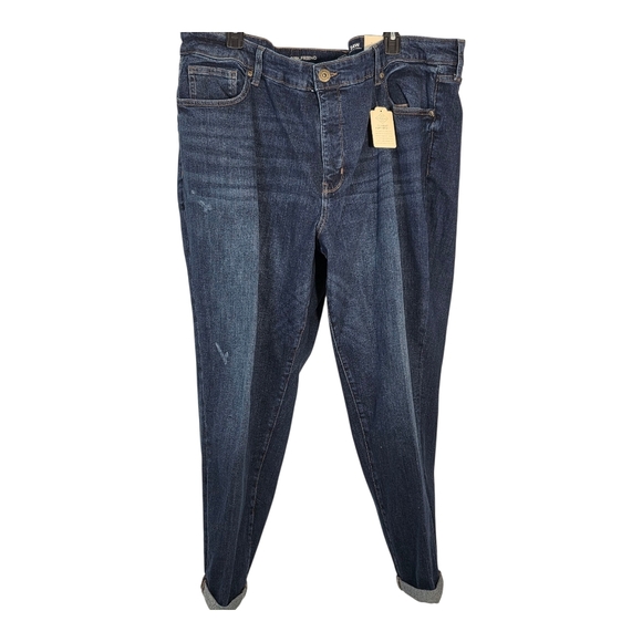 St John's Bay Girlfriend Blue Jeans Size 24W 46in X 25 in NWTs $54 - Picture 1 of 6